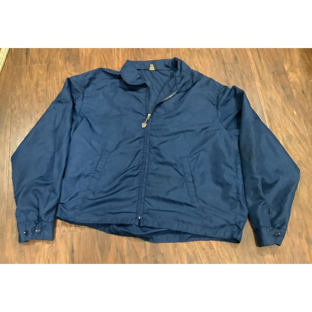 VINTAGE Sears Oakbrook Sportswear Blue Zip Lined Jacket Men's ?